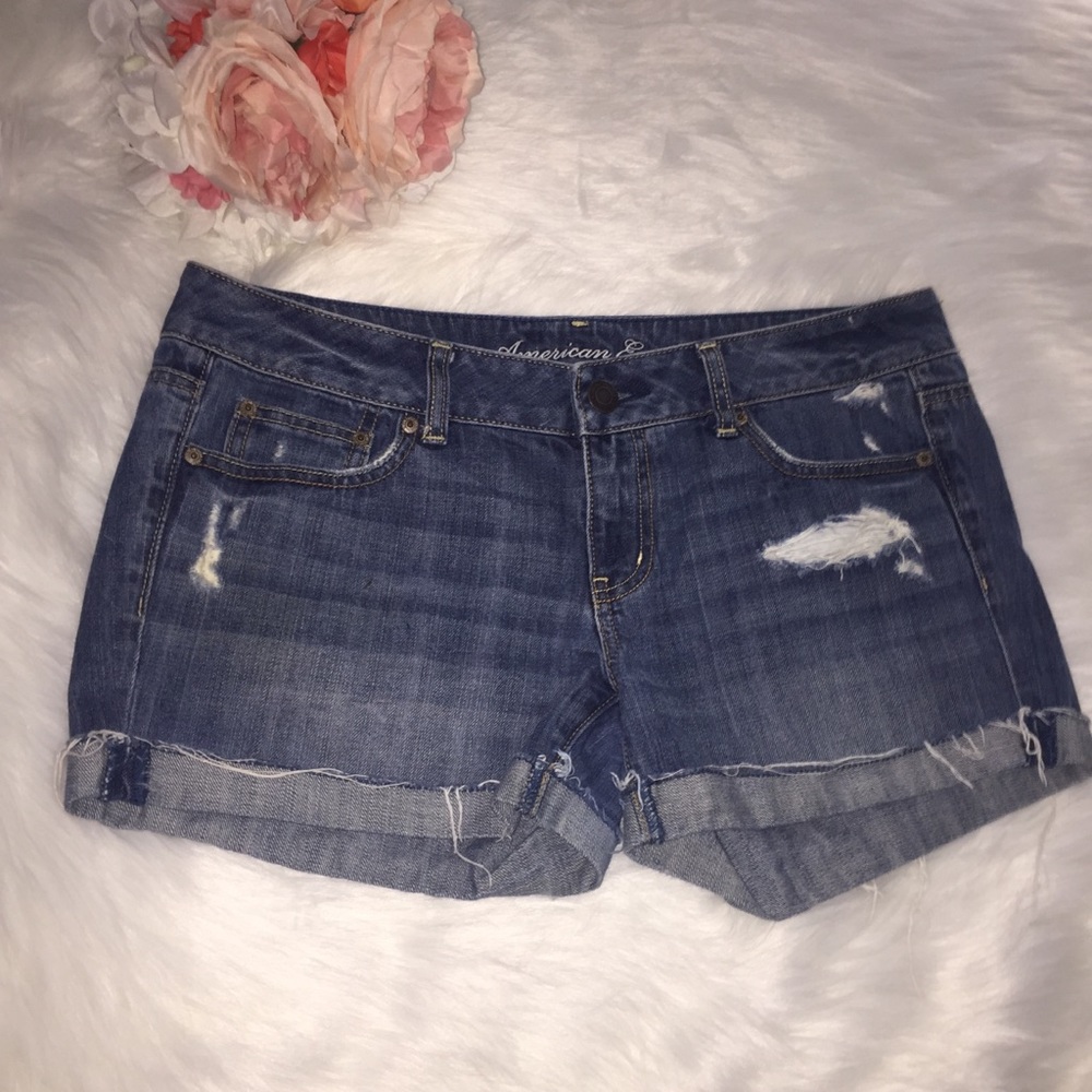 10 - American Eagle - Distressed Jean Shorts